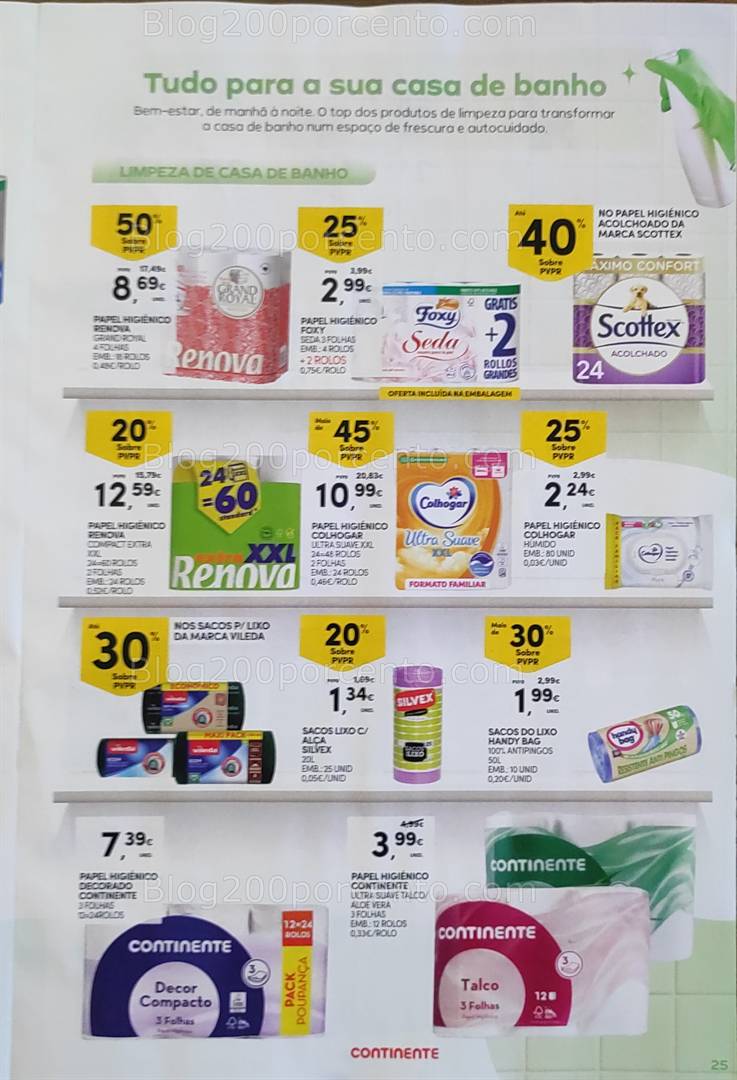 Antevisão Folheto CONTINENTE Limpeza Promoções de 13 a 25 maio