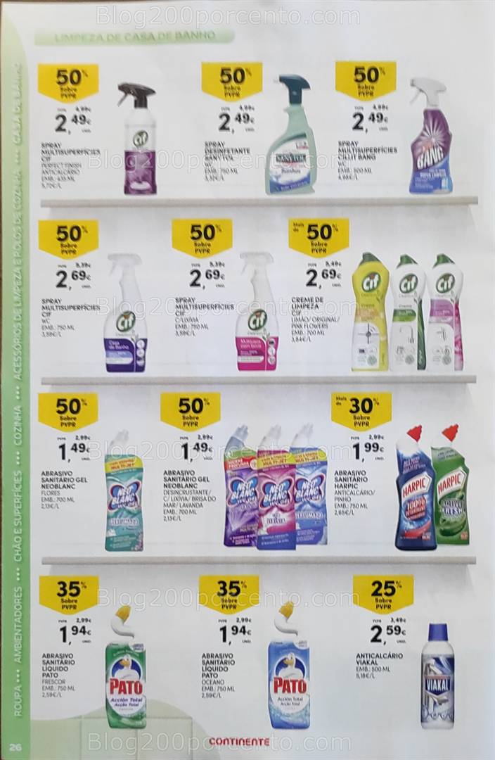 Antevisão Folheto CONTINENTE Limpeza Promoções de 13 a 25 maio