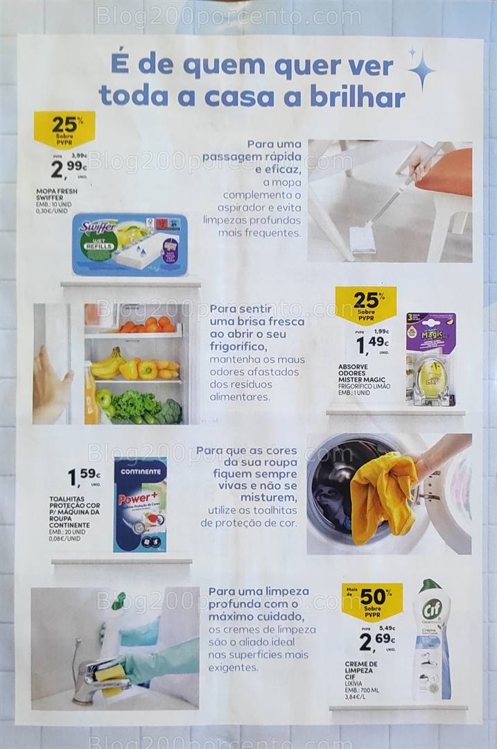 Antevisão Folheto CONTINENTE Limpeza Promoções de 13 a 25 maio