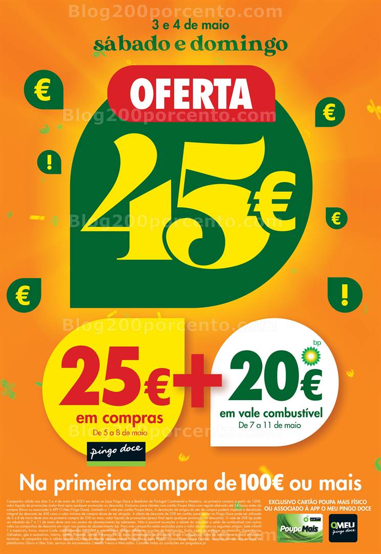 ALERTA - Oferta 45€ PINGO DOCE só este sábado e domingo!