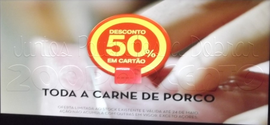 50% de desconto CONTINENTE Carne de Porco até 24 maio