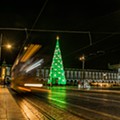 A árvore de Natal luminosa no Terreiro do Paço