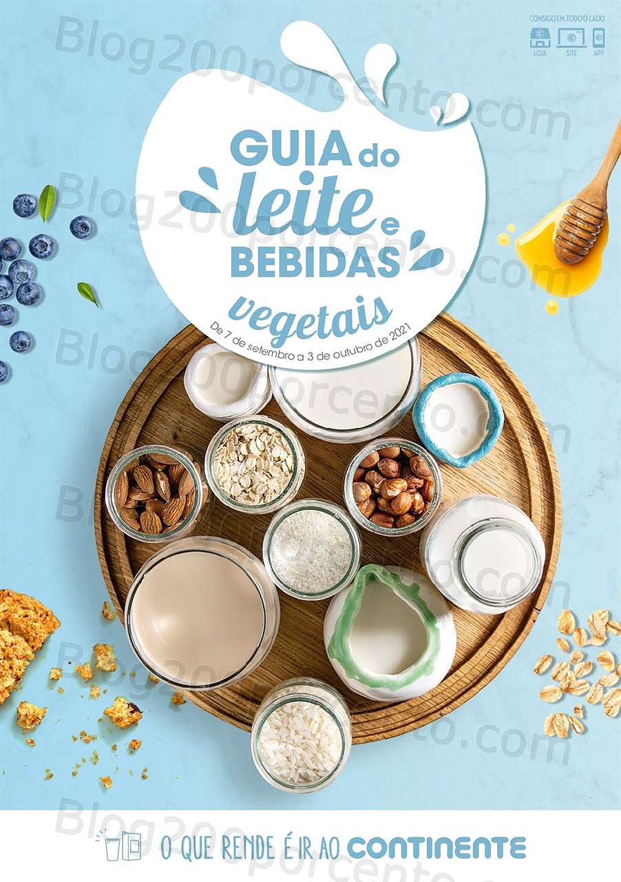 Antevisão Folheto CONTINENTE Especial Leite e Bebidas Vegetais Promoções de 7 setembro a 3 outubro