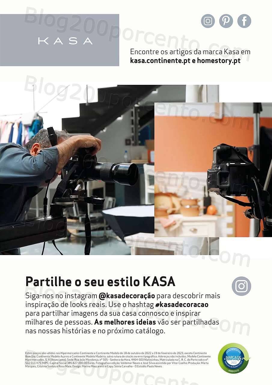 Antevisão Folheto CONTINENTE Kasa Outono Promoções de 18 outubro a 19 fevereiro