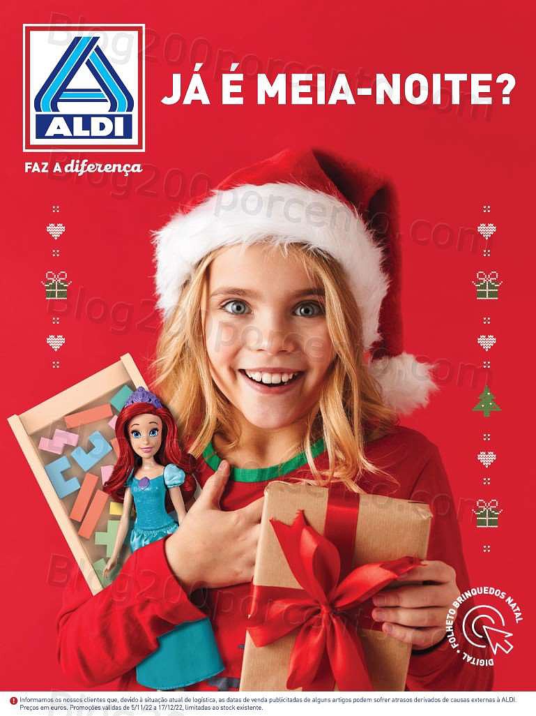 Antevisão Folheto ALDI Brinquedos Natal