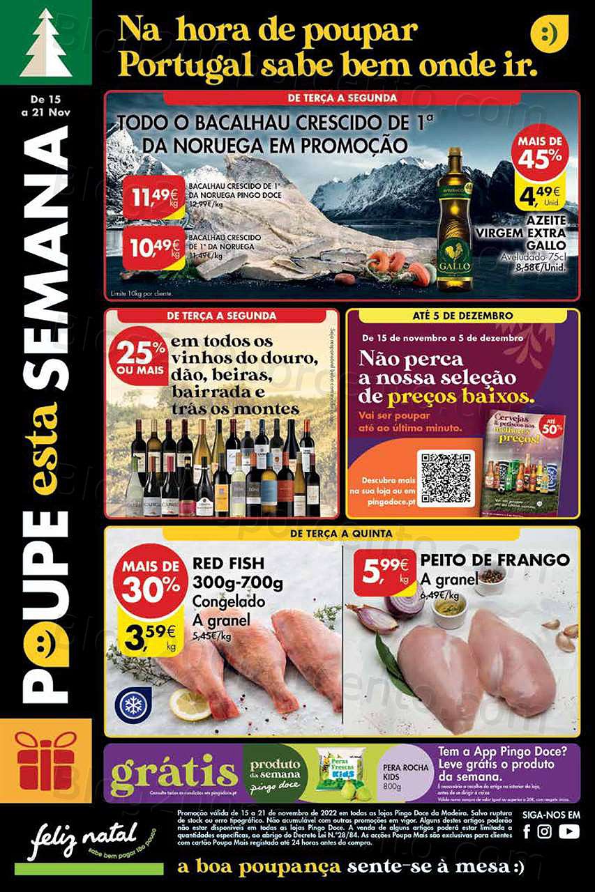 Antevisão Folheto PINGO DOCE Madeira Promoções de 15 a 21 novembro