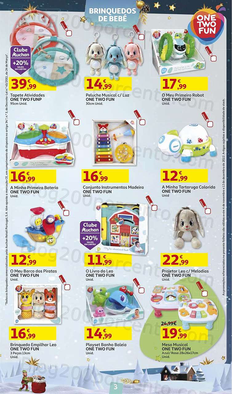Antevisão Folheto AUCHAN Brinquedos Natal Promoções de 4 novembro a 12 dezembro