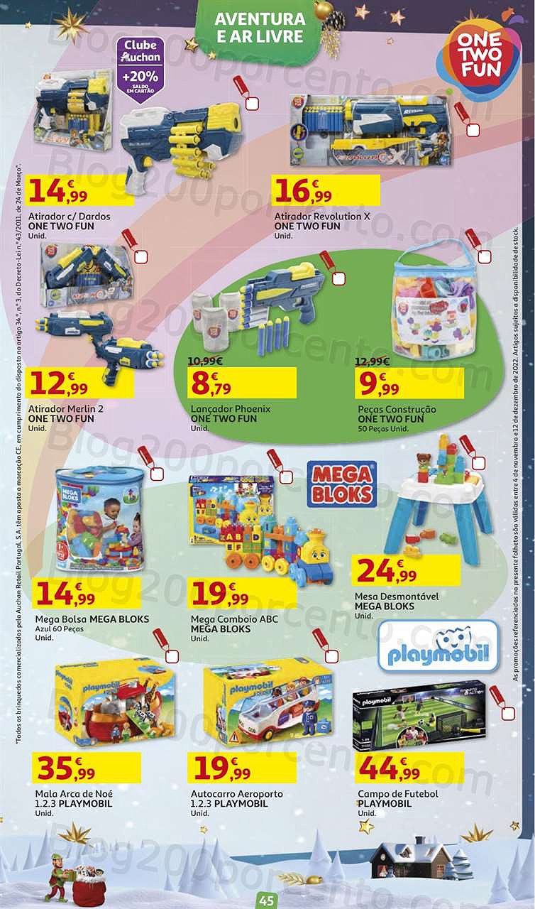 Antevisão Folheto AUCHAN Brinquedos Natal Promoções de 4 novembro a 12 dezembro