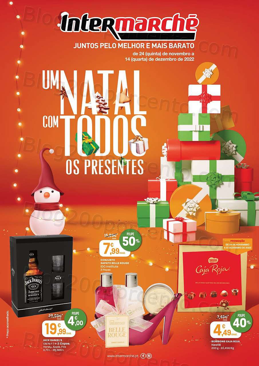 Antevisão Folheto INTERMARCHÉ Presentes Natal Promoções de 24 novembro a 14 dezembro
