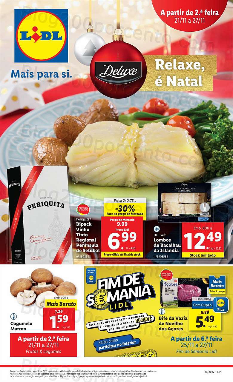 Antevisão Folheto LIDL Promoções Supermercado de 21 a 27 novembro
