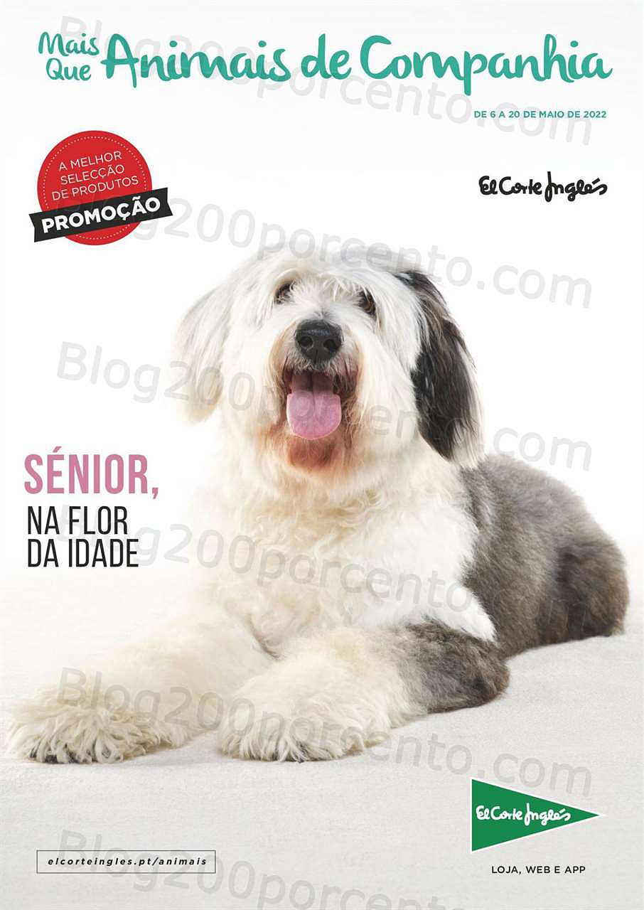 Antevisão Folheto EL CORTE INGLÉS Pets Promoções de 6 a 20 maio