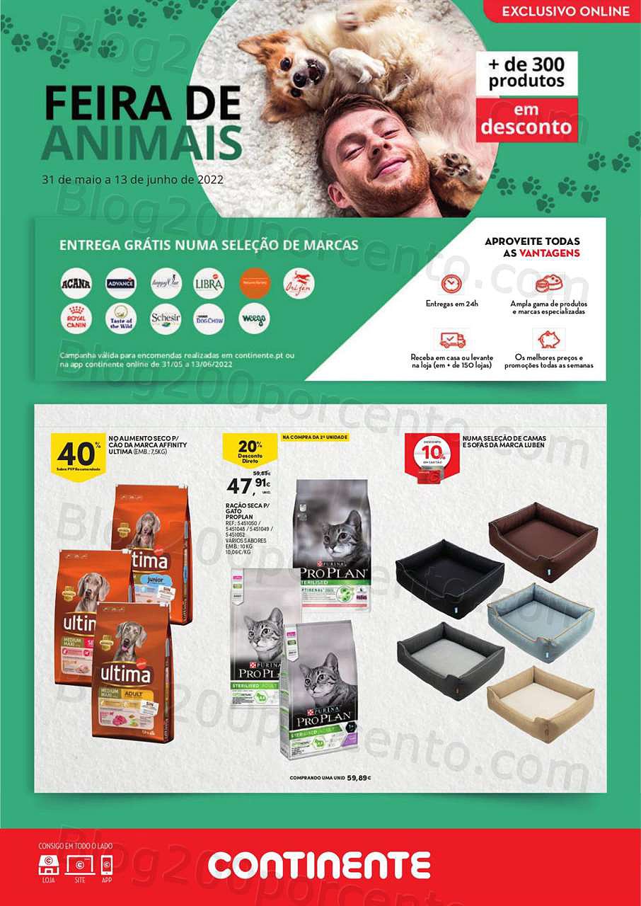 Antevisão Folheto CONTINENTE Feira Animal Promoções de 31 maio a 13 junho