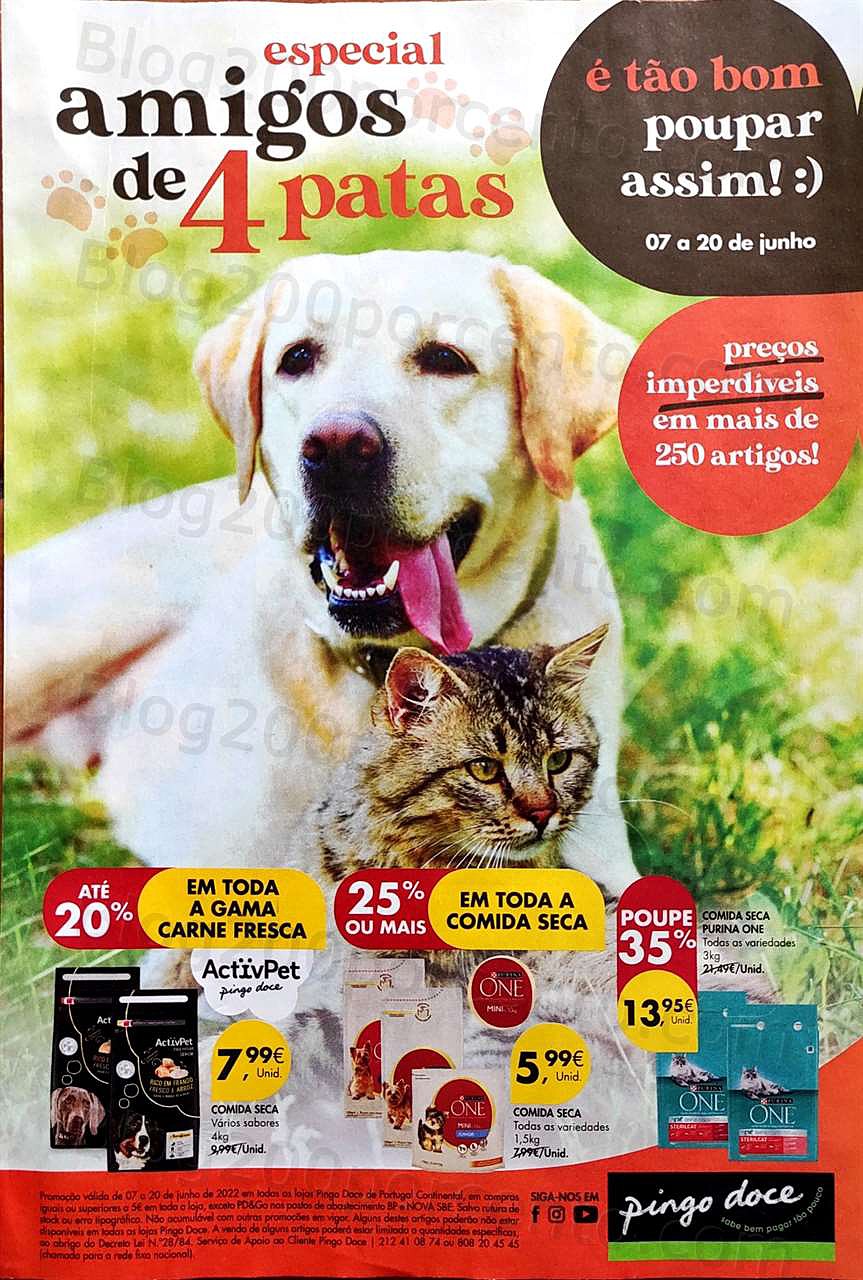 Antevisão Folheto PINGO DOCE Especial Pets Promoções de 7 a 20 junho