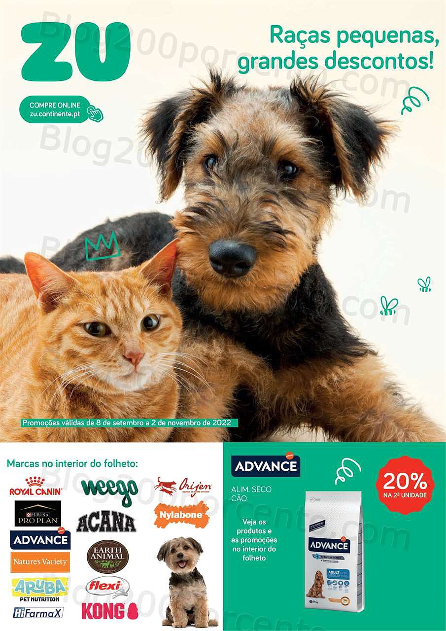 Antevisão Folheto ZU - CONTINENTE Pets Promoções de 8 setembro a 2 novembro