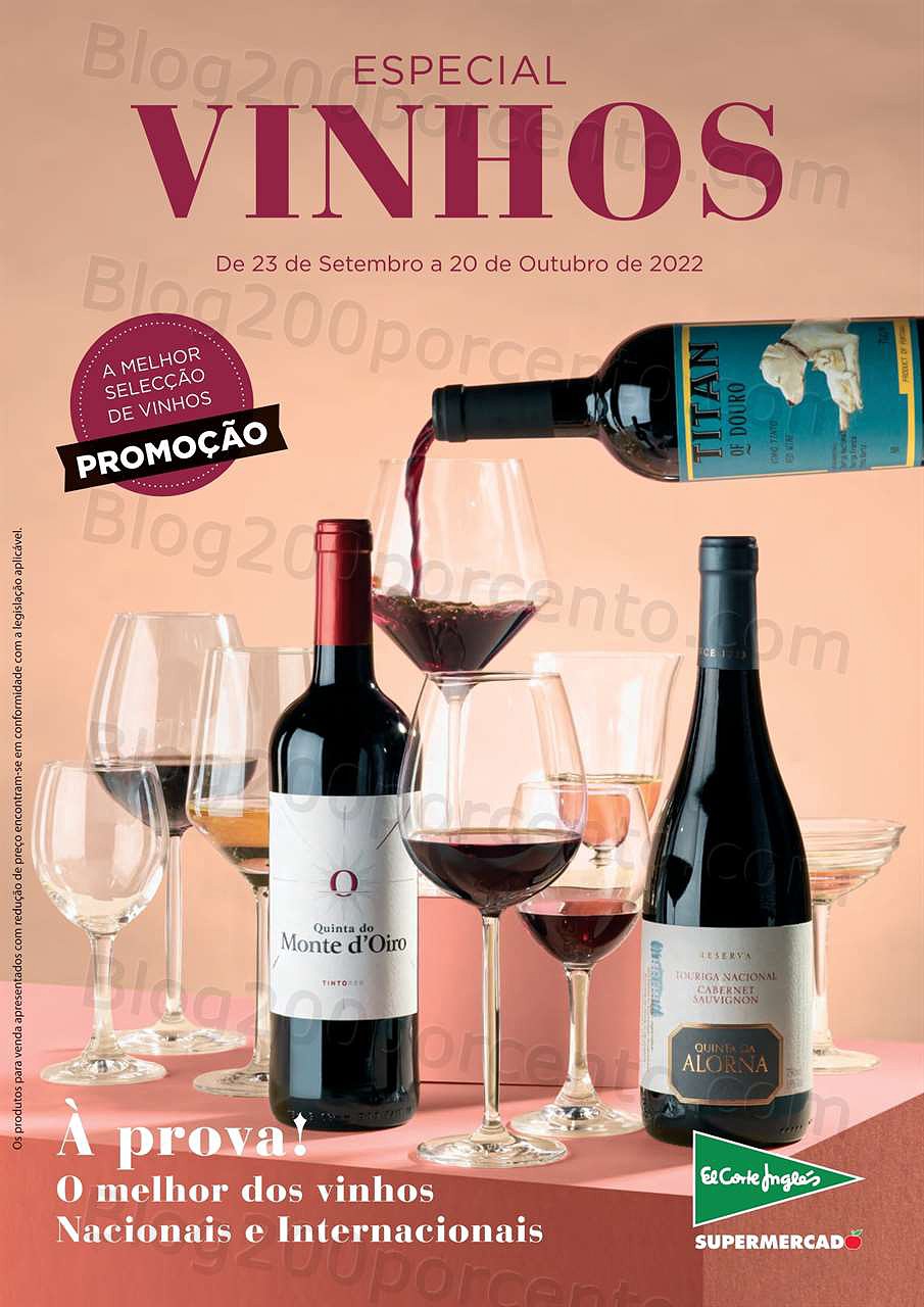 Antevisão Folheto EL CORTE INGLÉS Vinhos Promoções de 23 setembro a 20 outubro