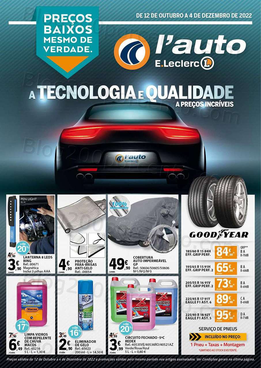 Antevisão Folheto E-LECLERC Auto Promoções de 12 outubro a 4 dezembro
