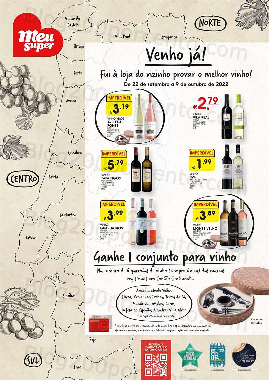 Antevisão Folheto MEU SUPER Especial Vinhos Promoções de 22 setembro a 9 outubro