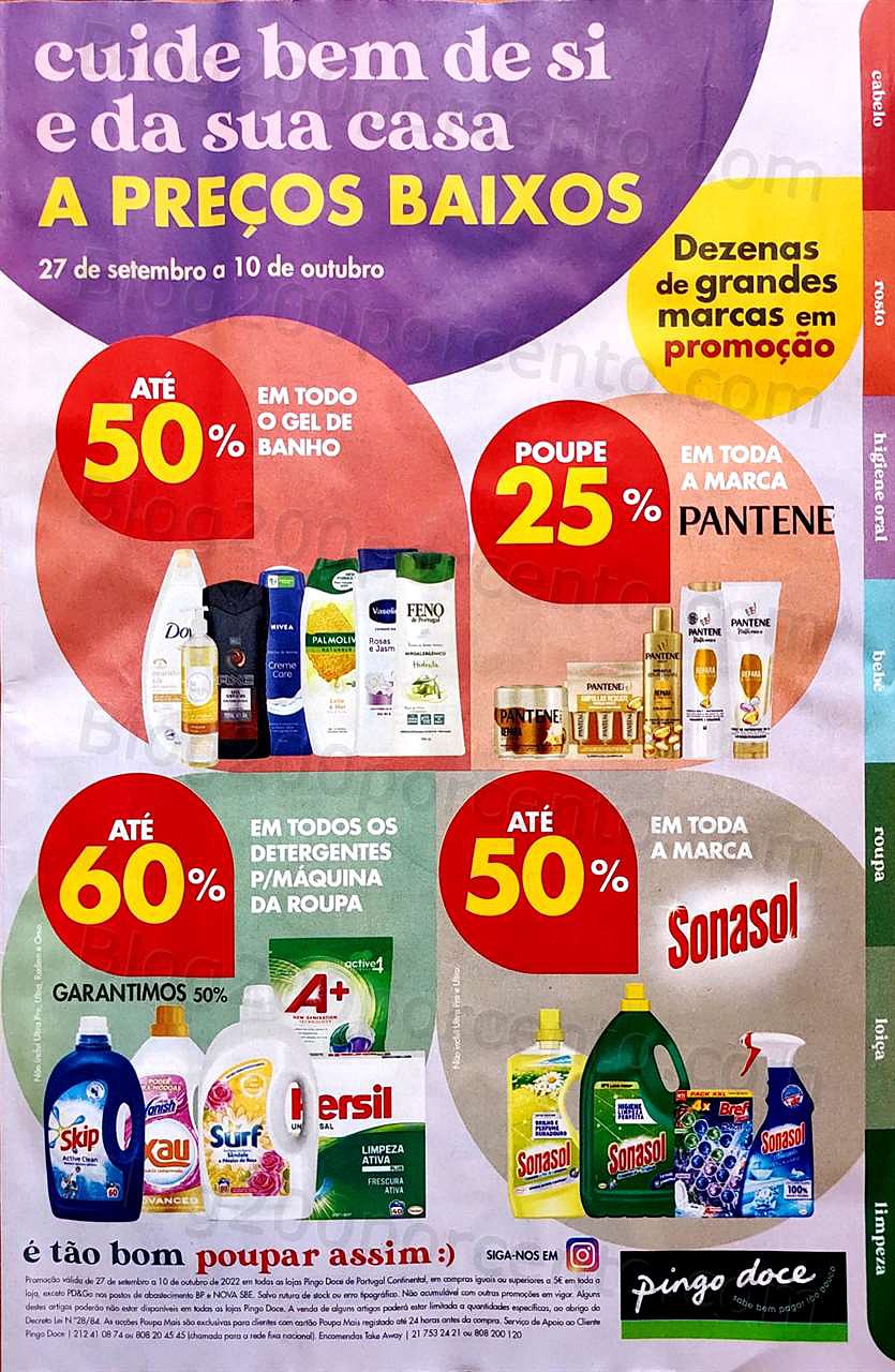 Antevisão Folheto PINGO DOCE Extra Higiene e Beleza Promoções de 27 setembro a 10 outubro