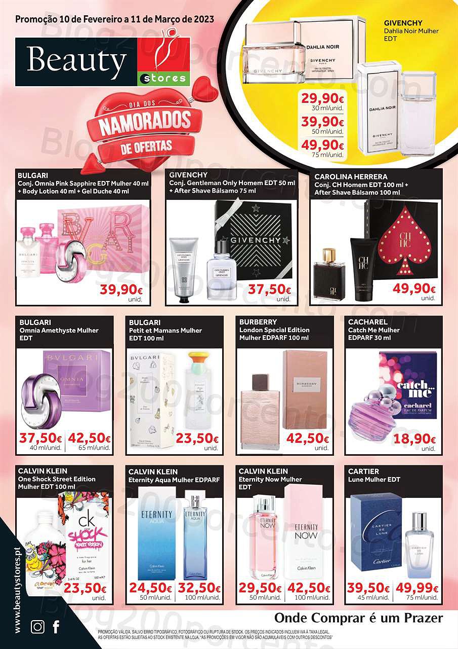 Antevisão Folheto BEAUTY STORES Perfumaria Promoções até 11 março