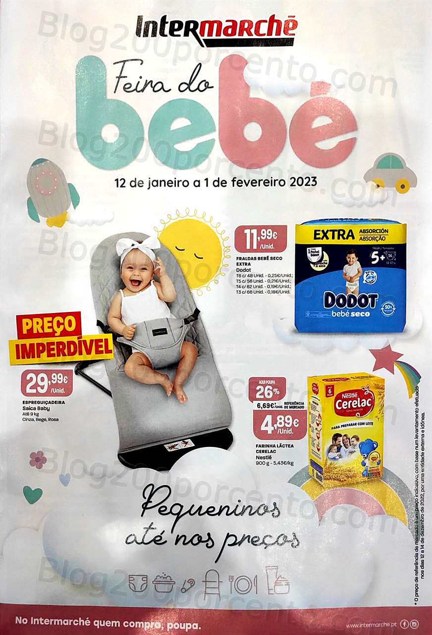 Antevisão Folheto INTERMARCHÉ Feira do Bebé Promoções de 12 janeiro a 1 fevereiro