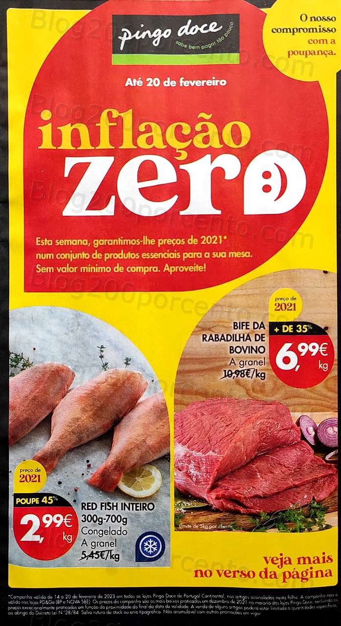 pingo doce, Folheto Pingo Doce Inflação Zero Promoções de 14 a 20 fevereiro