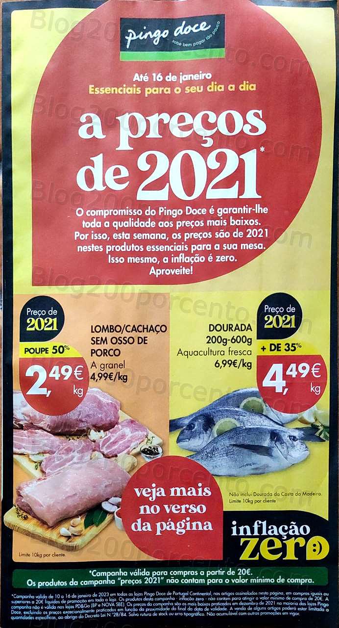 pingo doce, Folheto Pingo Doce Promoções de 10 a 16 janeiro
