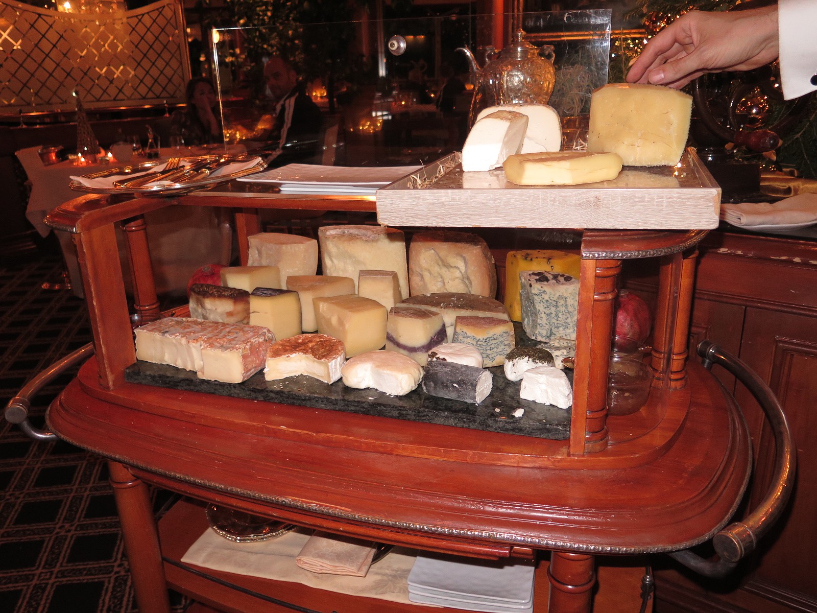 A fine selection of cheese from the trolley